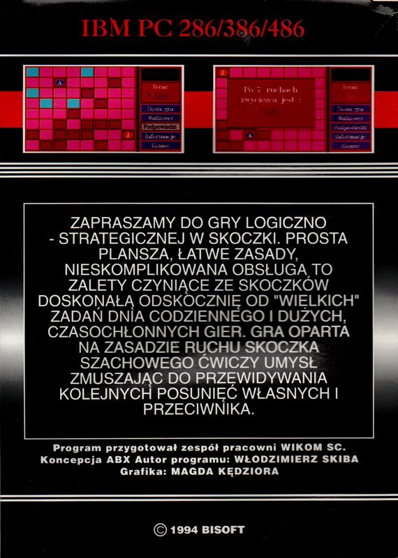 Back Cover for Skoczki (DOS) (5.25" disk release)