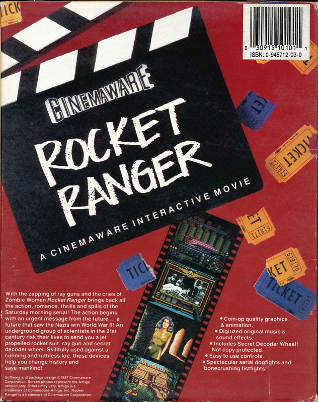 Back Cover for Rocket Ranger (Amiga)