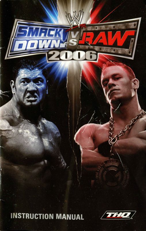 Manual for WWE Smackdown vs. Raw 2006 (PlayStation 2) (Alternate rating): Front