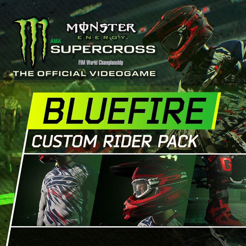 Front Cover for Monster Energy Supercross: The Official Videogame - Bluefire Custom Rider Pack (PlayStation 4) (download release)