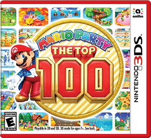 Front Cover for Mario Party: The Top 100 (Nintendo 3DS) (download release): 1st version