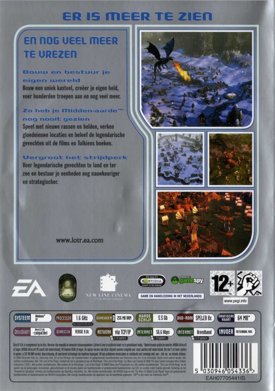 Back Cover for The Lord of the Rings: The Battle for Middle-earth II (Windows) (EA Classics release)