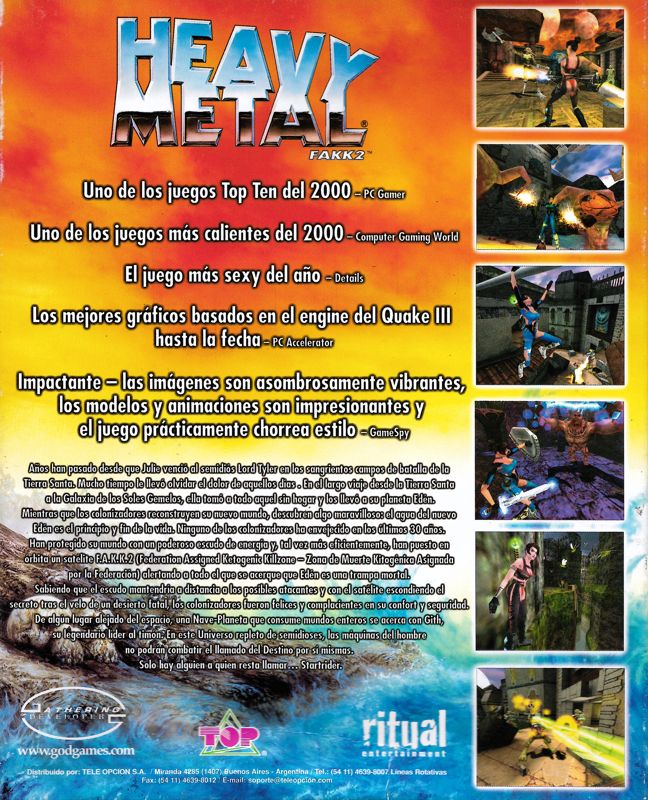 Back Cover for Heavy Metal: F.A.K.K. 2 (Windows)