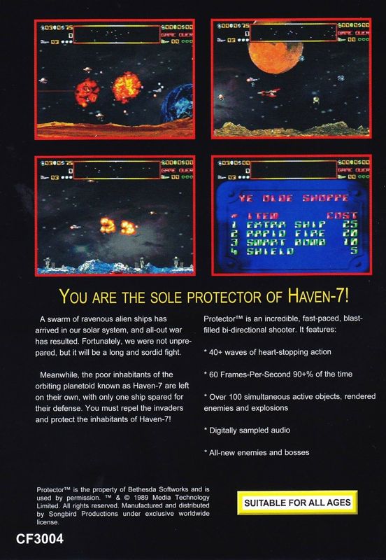 Back Cover for Protector (Jaguar) (Original 1999 Release)