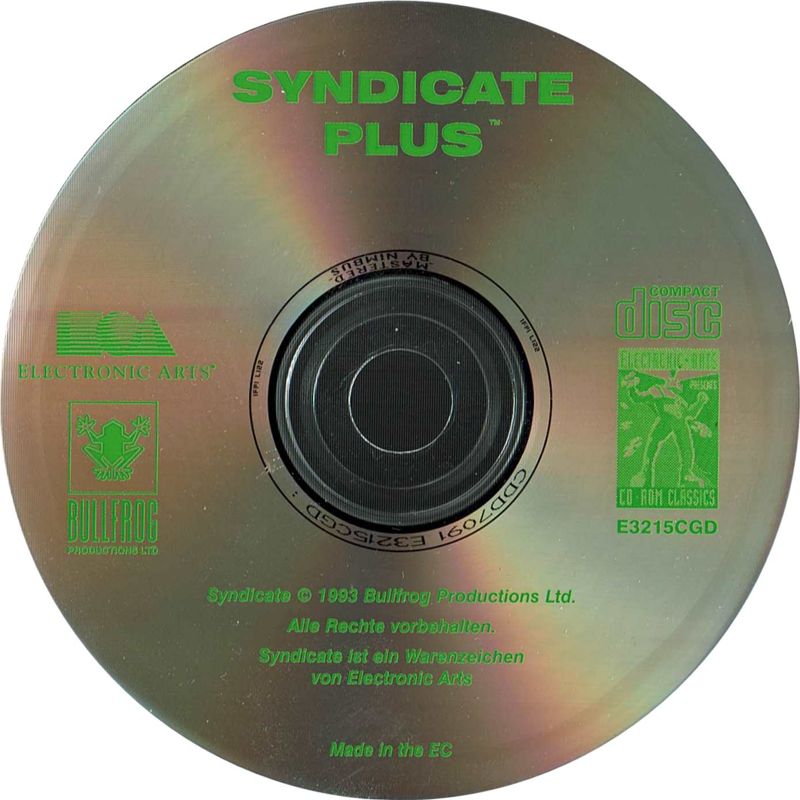 Media for Syndicate Plus (DOS) (Electronic Arts CD-ROM Classics release)