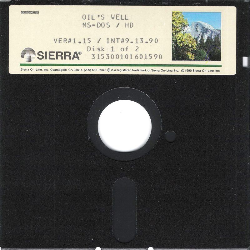 Media for Oil's Well (DOS) (Dual Media Release - different disk labels): 5.25" Disk (1/2)