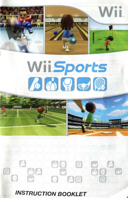 Manual for Wii Sports (Wii) (Alternate release): Front