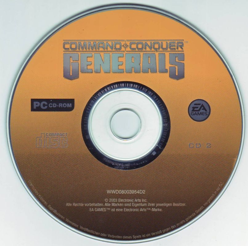 Media for Command & Conquer: Generals (Windows) (Original uncensored release): Disc 2