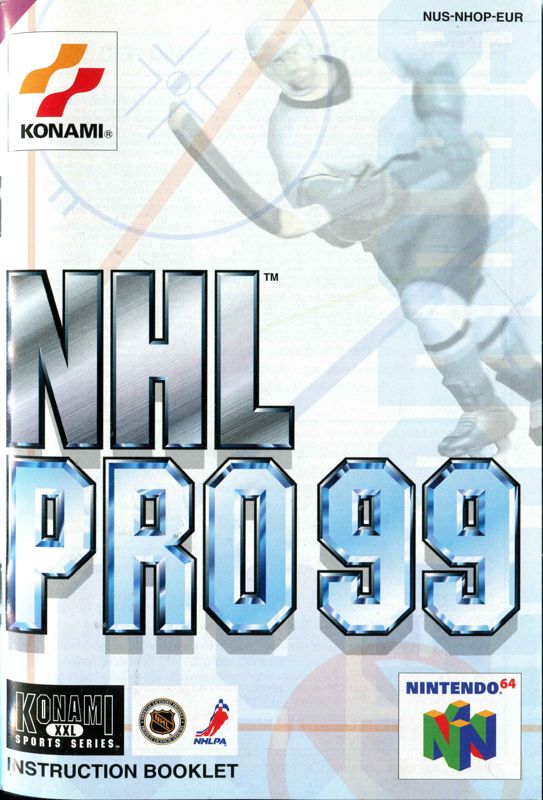 Manual for NHL Blades of Steel '99 (Nintendo 64): Front