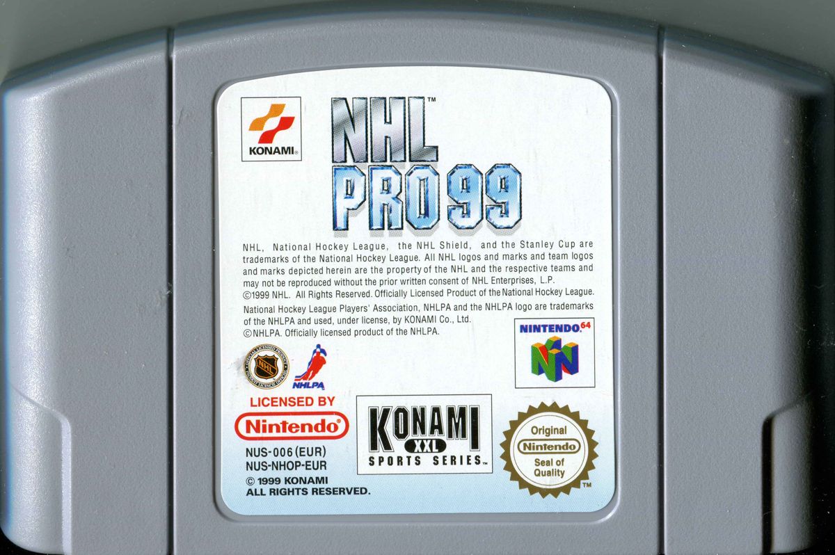 Media for NHL Blades of Steel '99 (Nintendo 64): Front