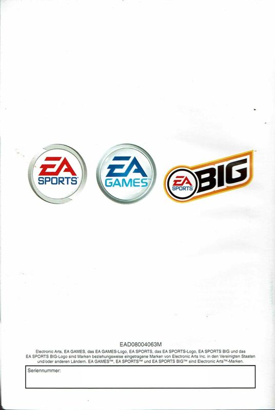 Manual for FIFA Soccer 2004 (Windows) (EA Sports Classics release): Back