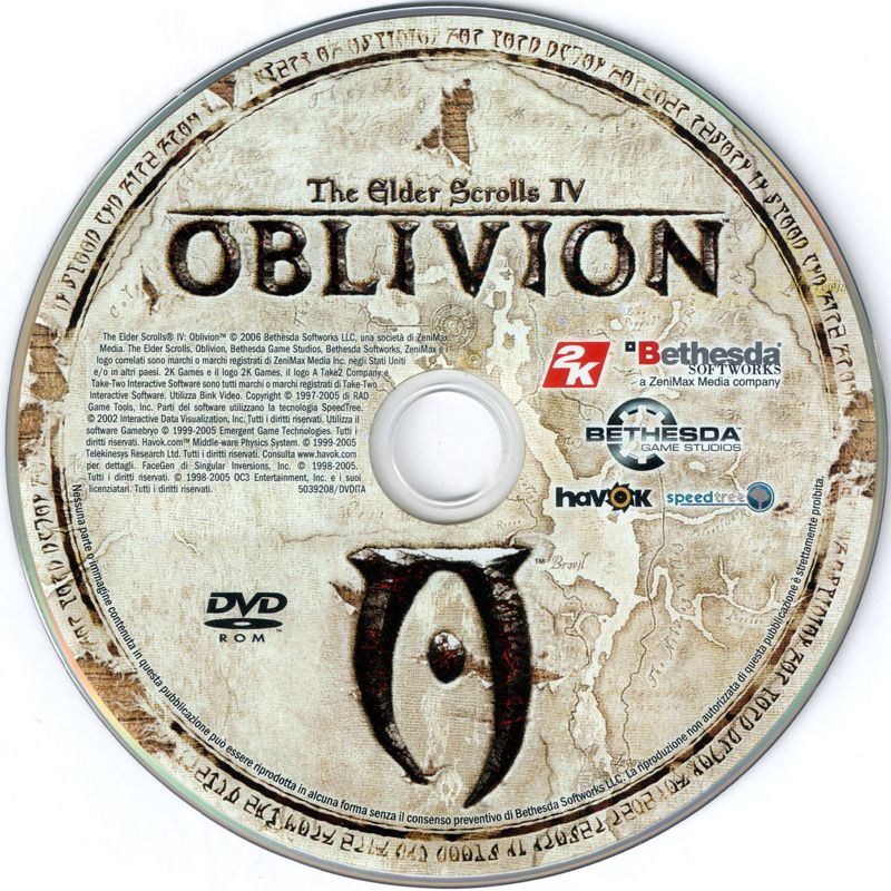Media for The Elder Scrolls IV: Oblivion (Collector's Edition) (Windows): Game DVD