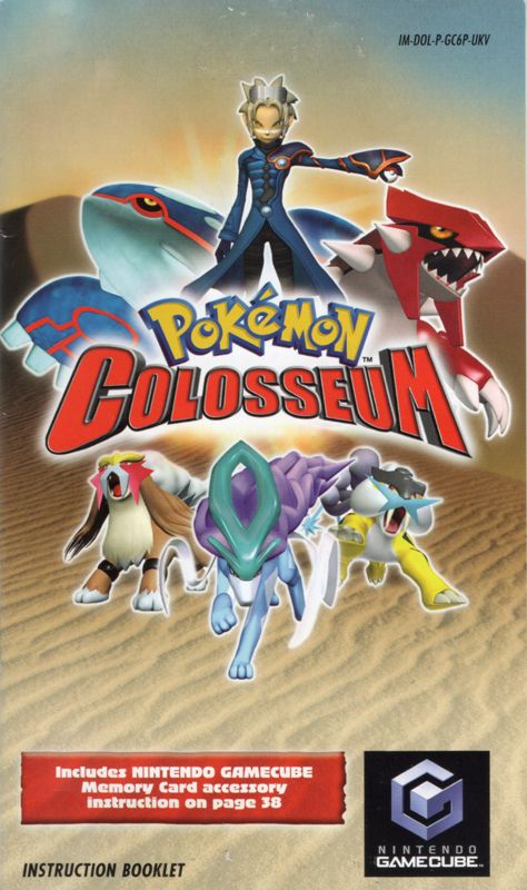 Manual for Pokémon Colosseum (GameCube) (Pokémon Colosseum Mega Pak): Front