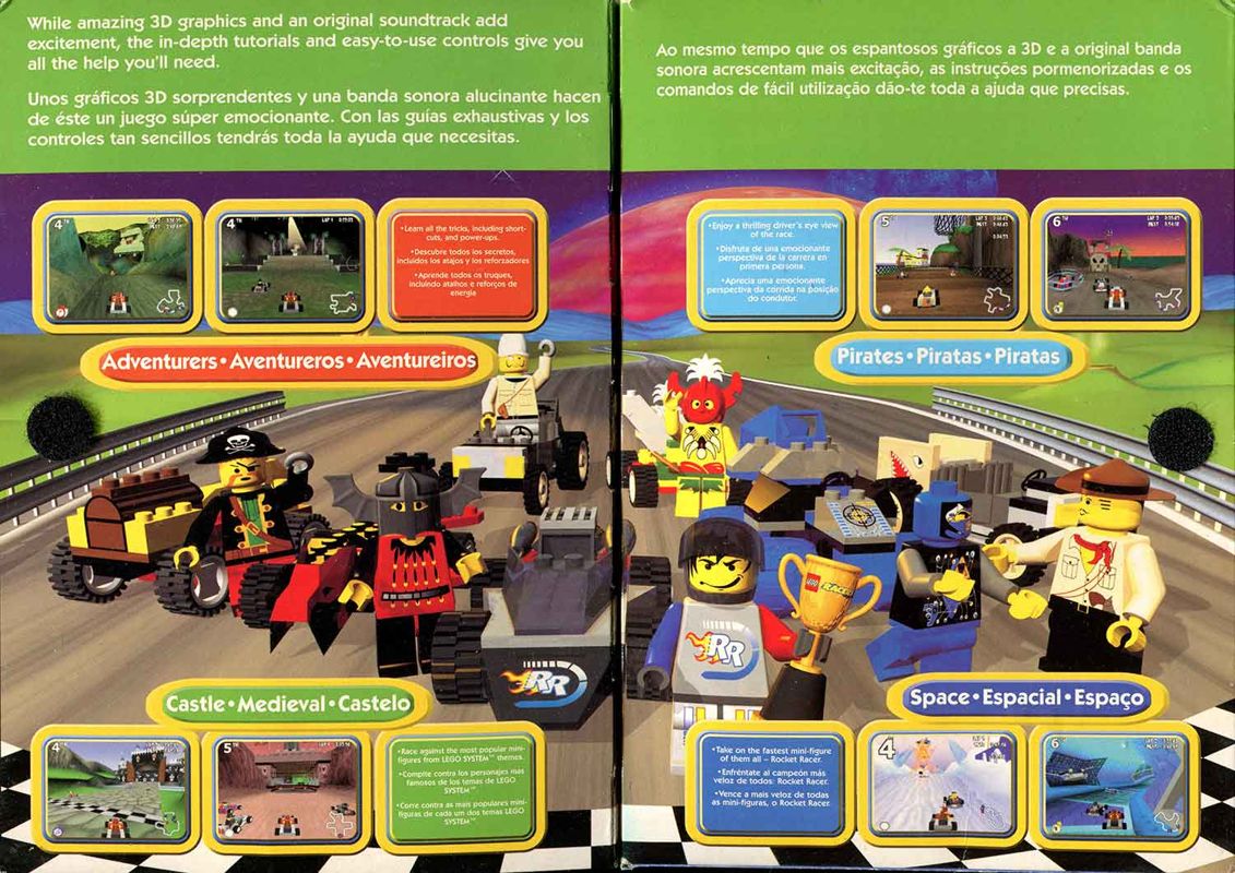 Inside Cover for LEGO Racers (Nintendo 64)