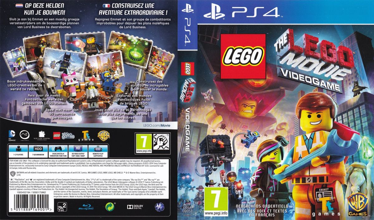 Other for The LEGO Movie Videogame + The LEGO Movie 3D: Double Pack (PlayStation 4): Keep Case - Full Cover - Outside
