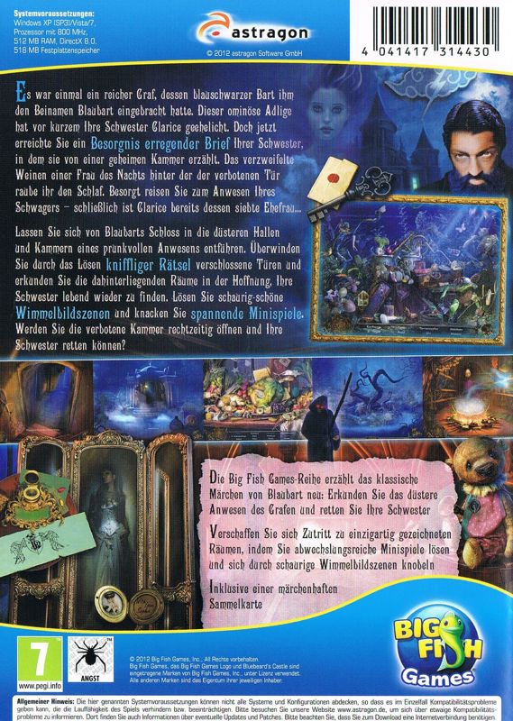 Back Cover for Bluebeard's Castle (Windows)