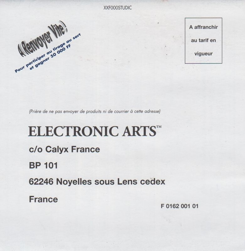 Extras for SimCity 3000 (Windows): 5-folded Registration Card - Front