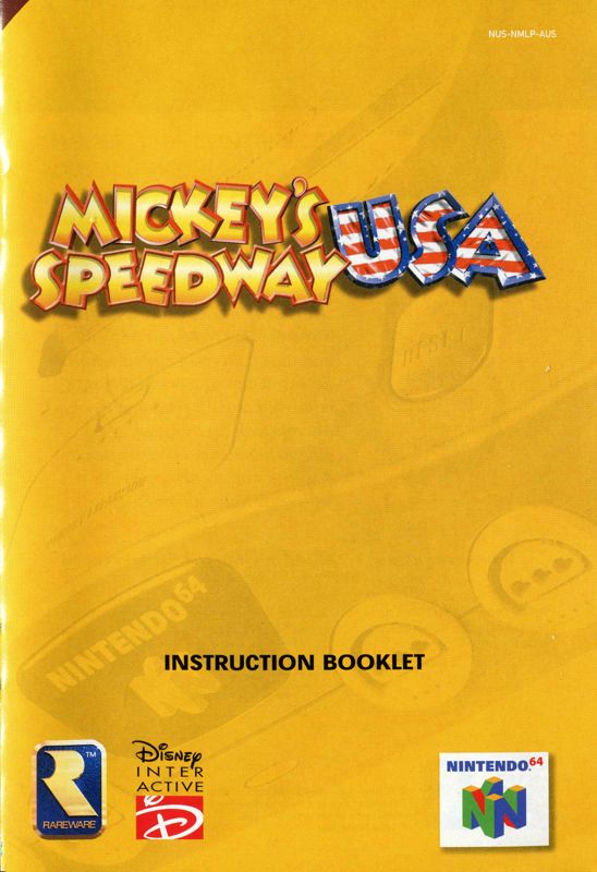 Manual for Mickey's Speedway USA (Nintendo 64): Front