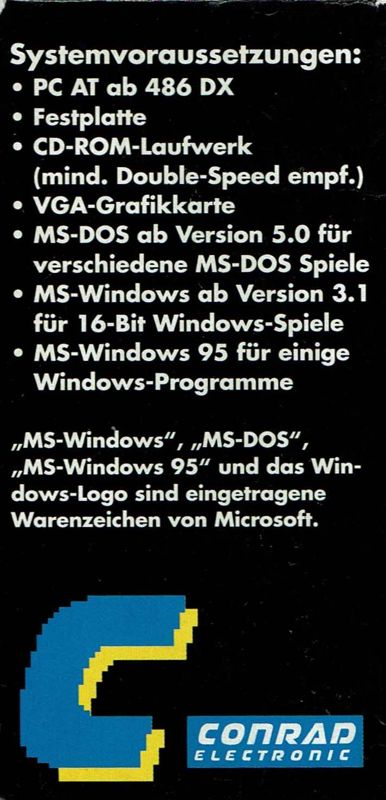 Spine/Sides for Spiele-Hits (DOS): Left