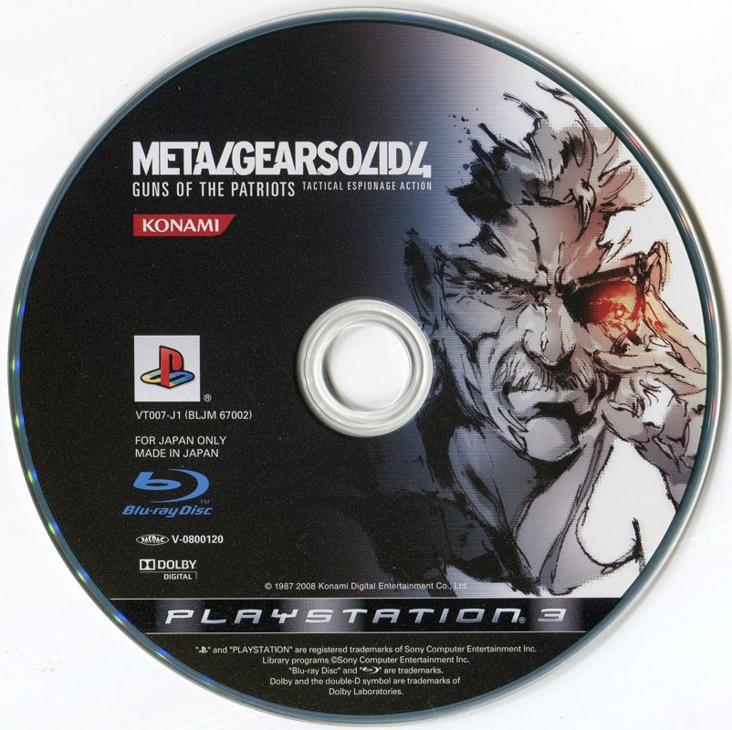 Media for Metal Gear Solid 4: Guns of the Patriots (Limited Edition) (PlayStation 3): Game Disc