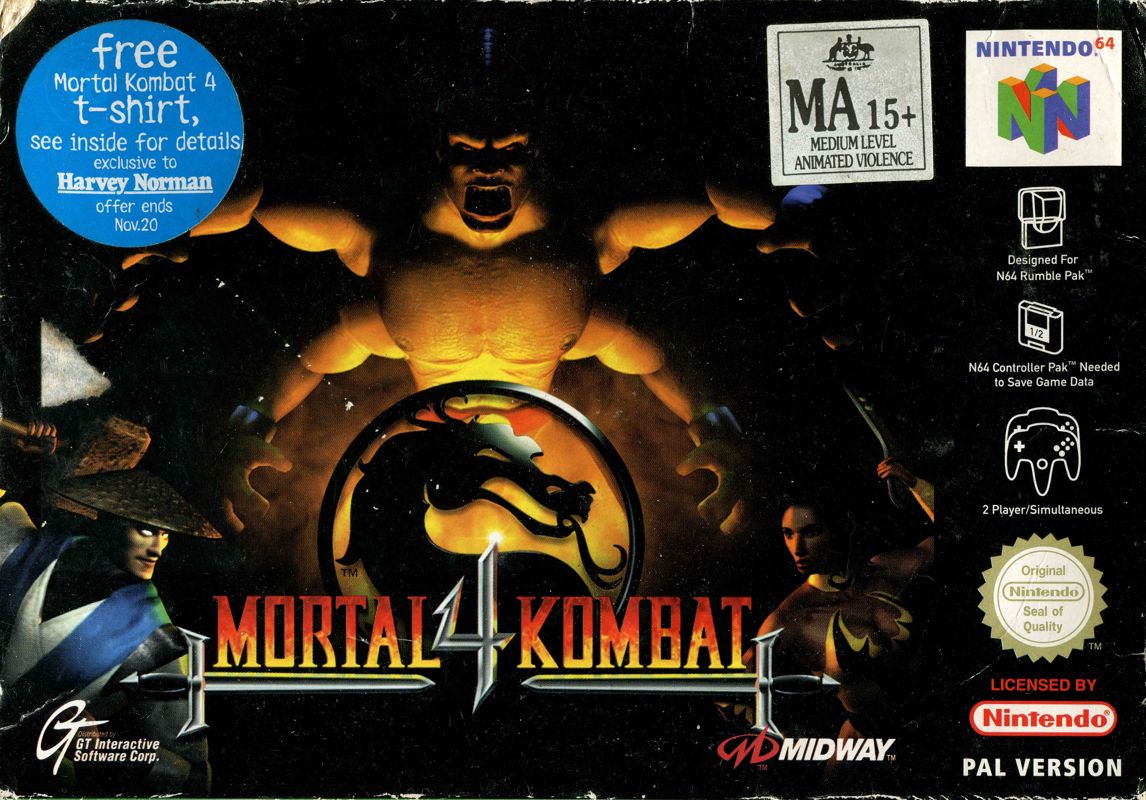 Front Cover for Mortal Kombat 4 (Nintendo 64)