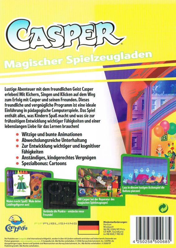 Back Cover for Casper: The Magical Toy Store (Windows)