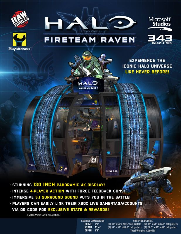 Front Cover for Halo: Fireteam Raven (Arcade) (From http://rawthrills.com): 4 player