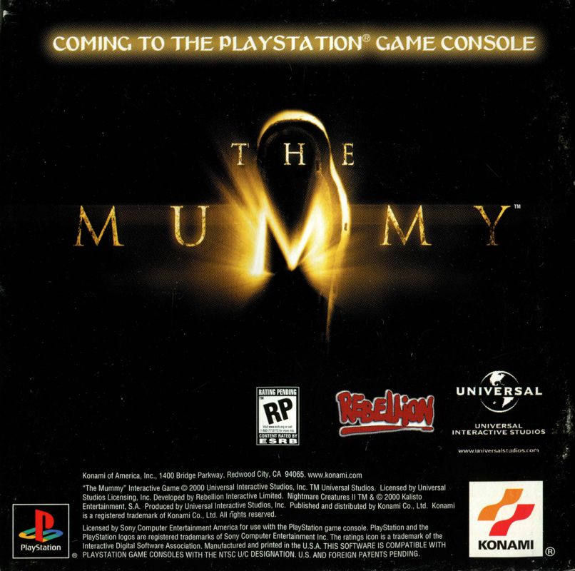 Inside Cover for Nightmare Creatures II (PlayStation): Inside front
