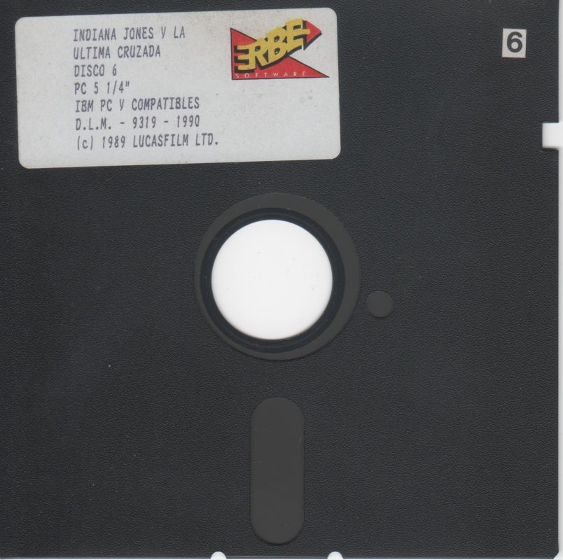 Media for Indiana Jones and the Last Crusade: The Graphic Adventure (DOS): Disk 6