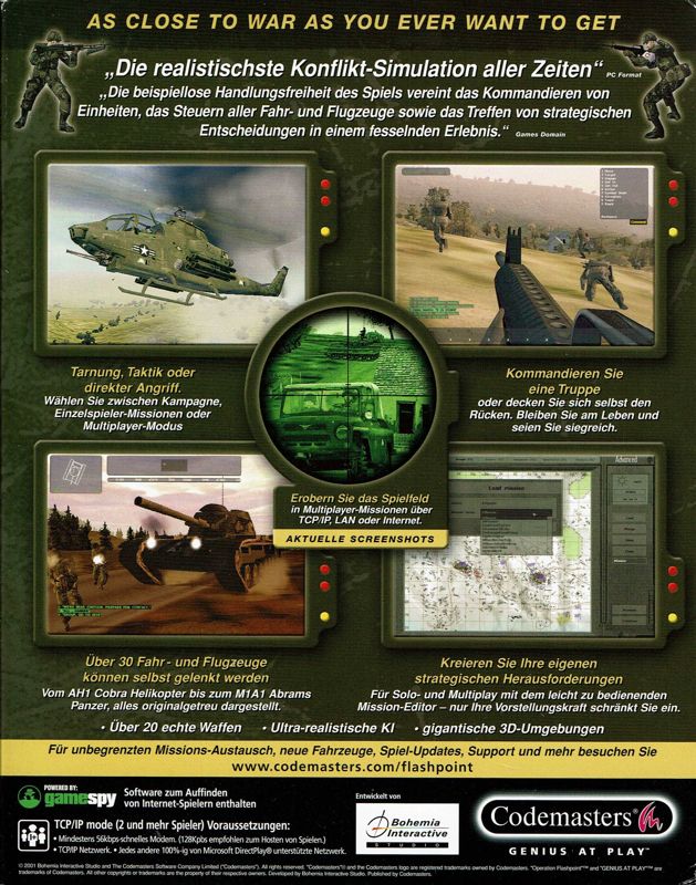 Back Cover for Operation Flashpoint: Cold War Crisis (Windows)