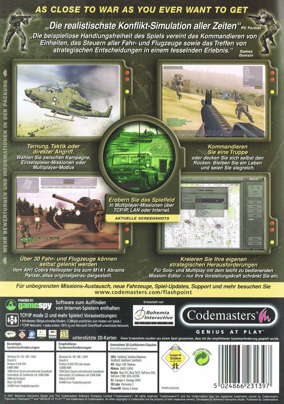 Other for Operation Flashpoint: Cold War Crisis (Windows): Keep Case - Back