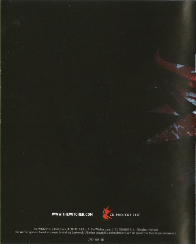 Extras for The Witcher 3: Wild Hunt (PlayStation 4): Compendium Booklet - Back