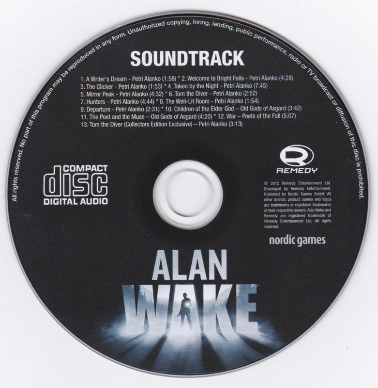 Alan Wake: Standard Edition cover or packaging material - MobyGames