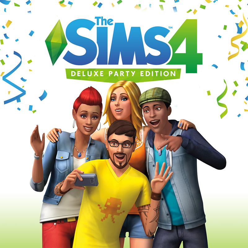 Front Cover for The Sims 4: Deluxe Party Edition (PlayStation 4) (download release)