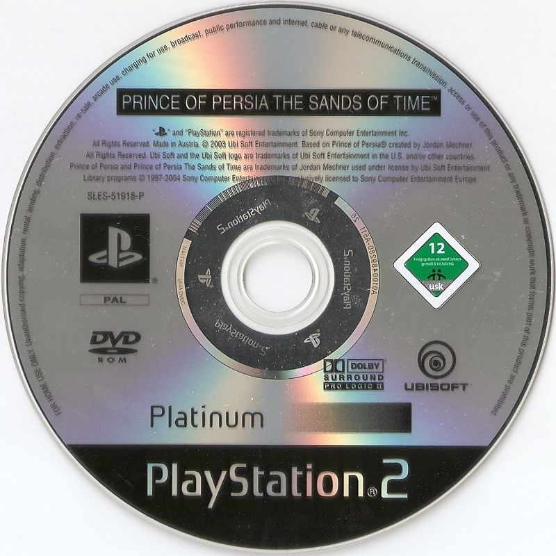 Media for Prince of Persia: The Sands of Time (PlayStation 2) (Platinum release)