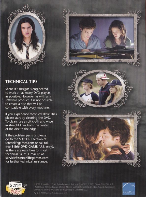 Other for Scene It?: Twilight (DVD Player): DVD Case: Back