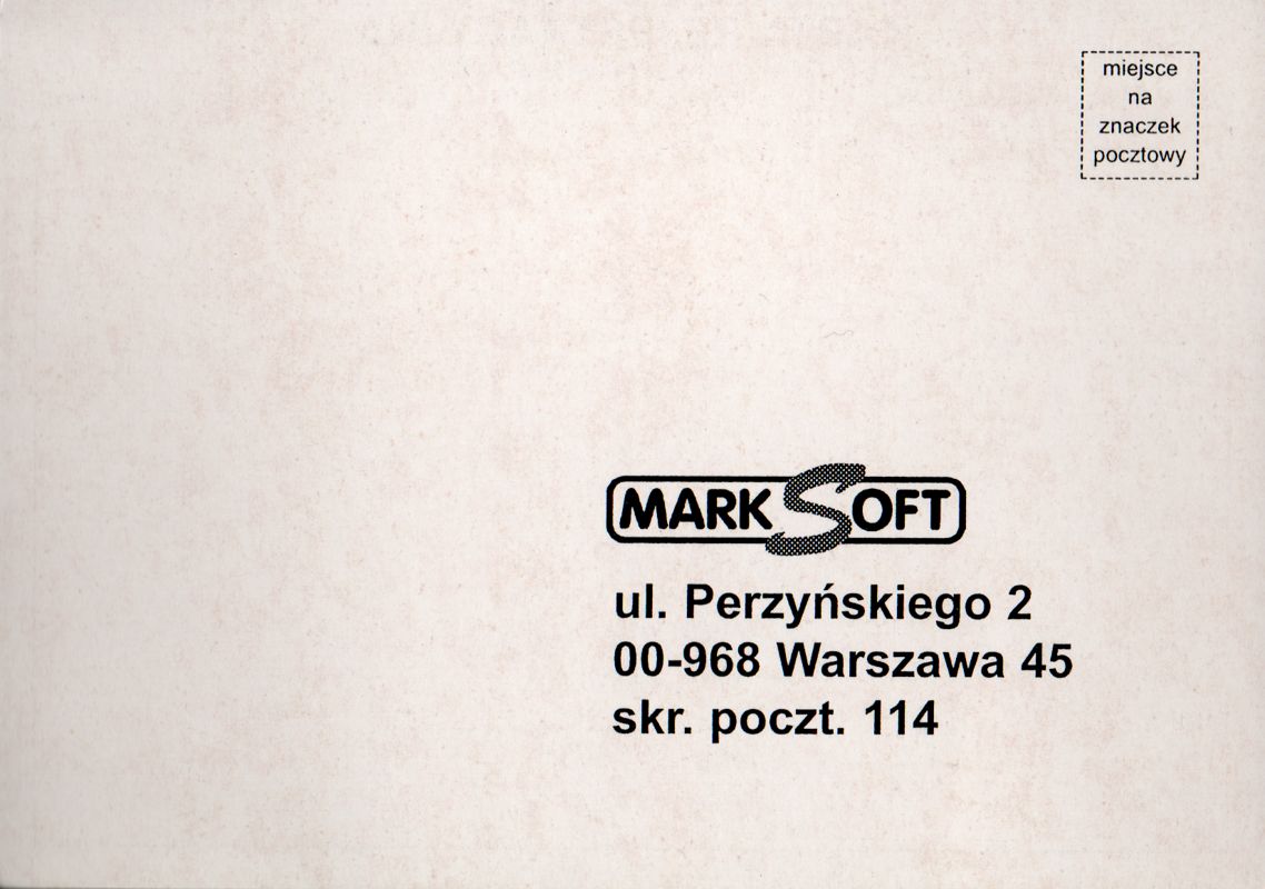 Extras for Liga Polska Manager '98 (Windows): Reg. Card - Side A