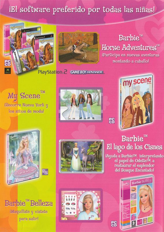 Inside Cover for Barbie Sparkling Ice Show (Windows) (BestSeller Junior release): Left