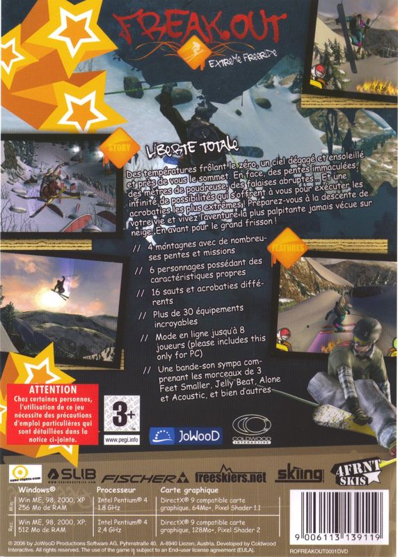 Back Cover for Freak Out: Extreme Freeride (Windows)