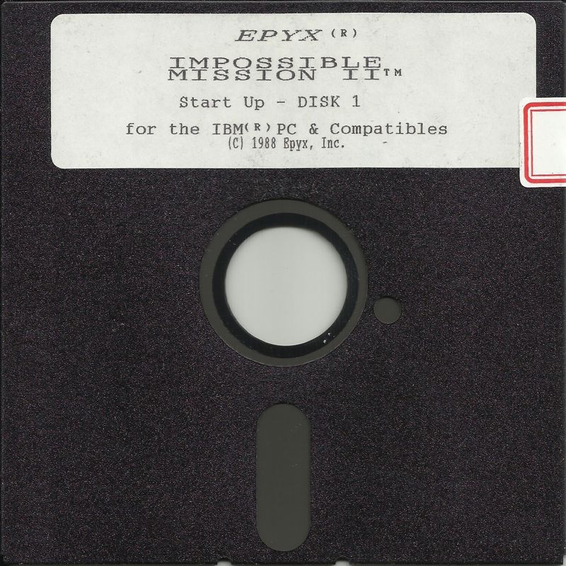 Media for Impossible Mission II (DOS) (5.25" Release (Re-released in 1989)): Disk (1/3)