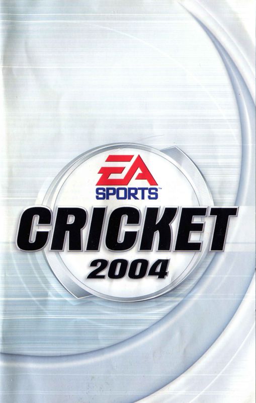 Manual for Cricket 2004 (PlayStation 2): Front