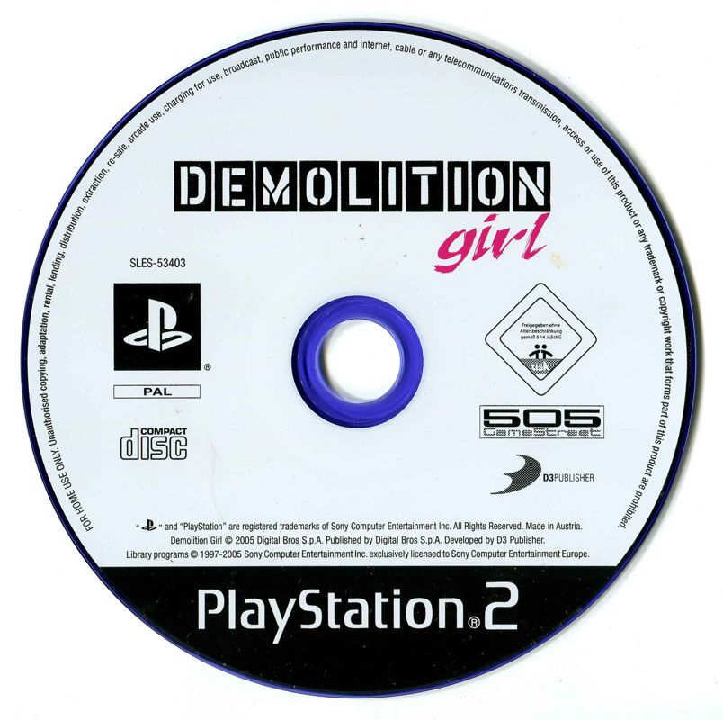 Media for Demolition Girl (PlayStation 2)