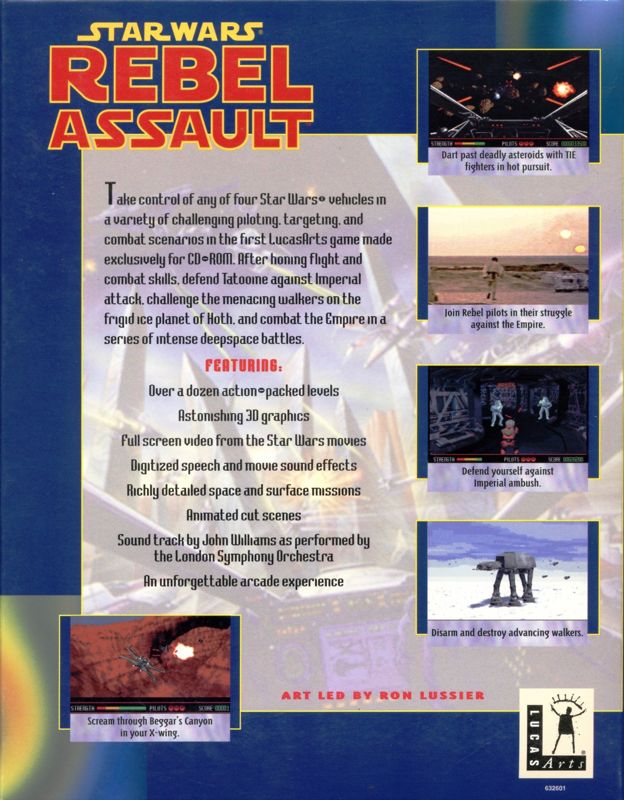 Back Cover for Star Wars: Rebel Assault (Macintosh): Sleeve - Back