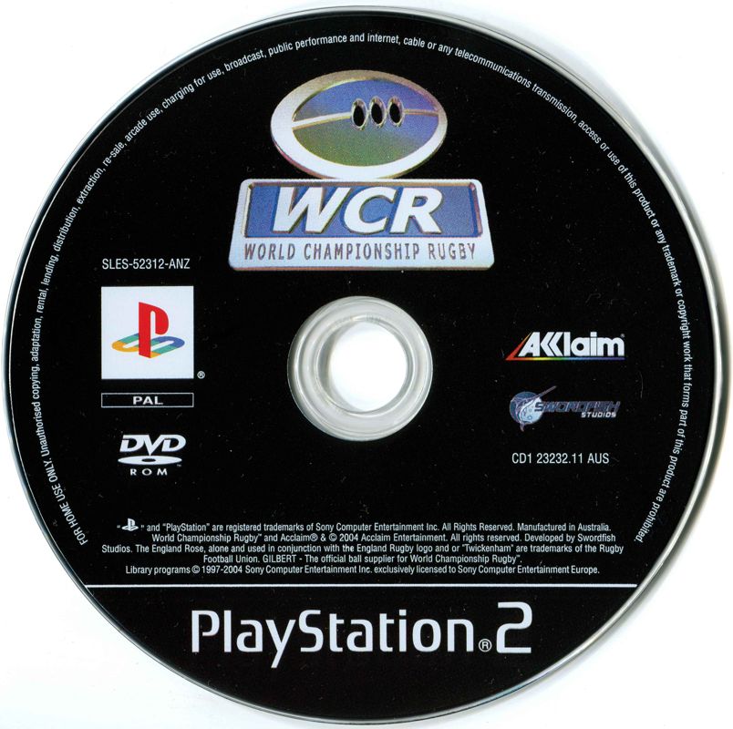 Media for WCR: World Championship Rugby (PlayStation 2)