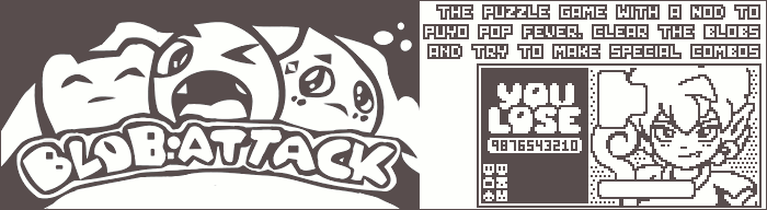 Front Cover for Blob Attack (Arduboy): 2nd version
