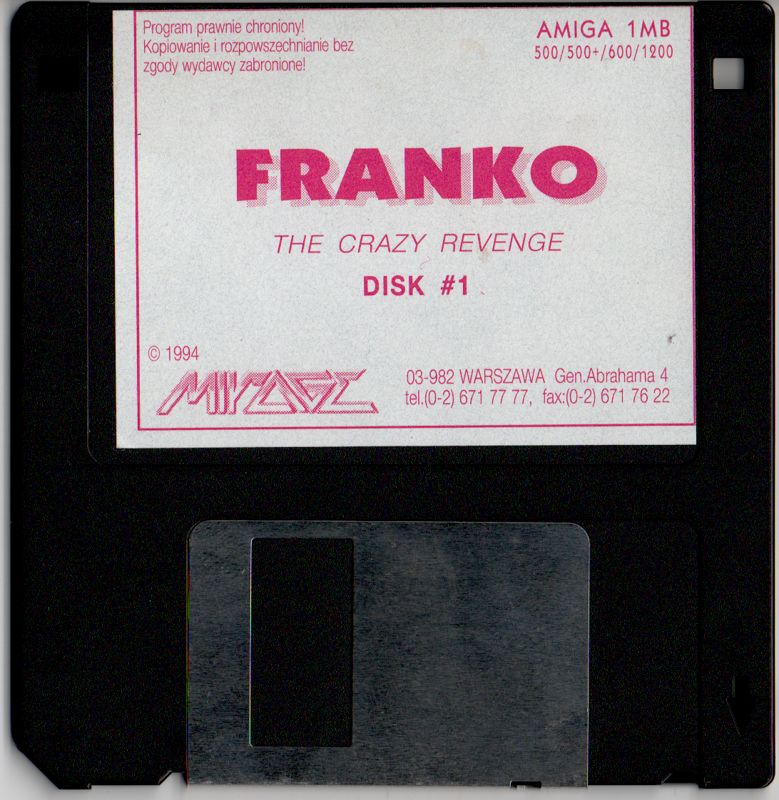 Media for Franko: The Crazy Revenge (Amiga): Disk 1