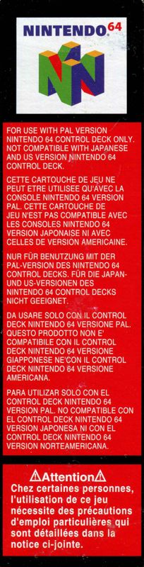 Spine/Sides for Nuclear Strike (Nintendo 64): Right
