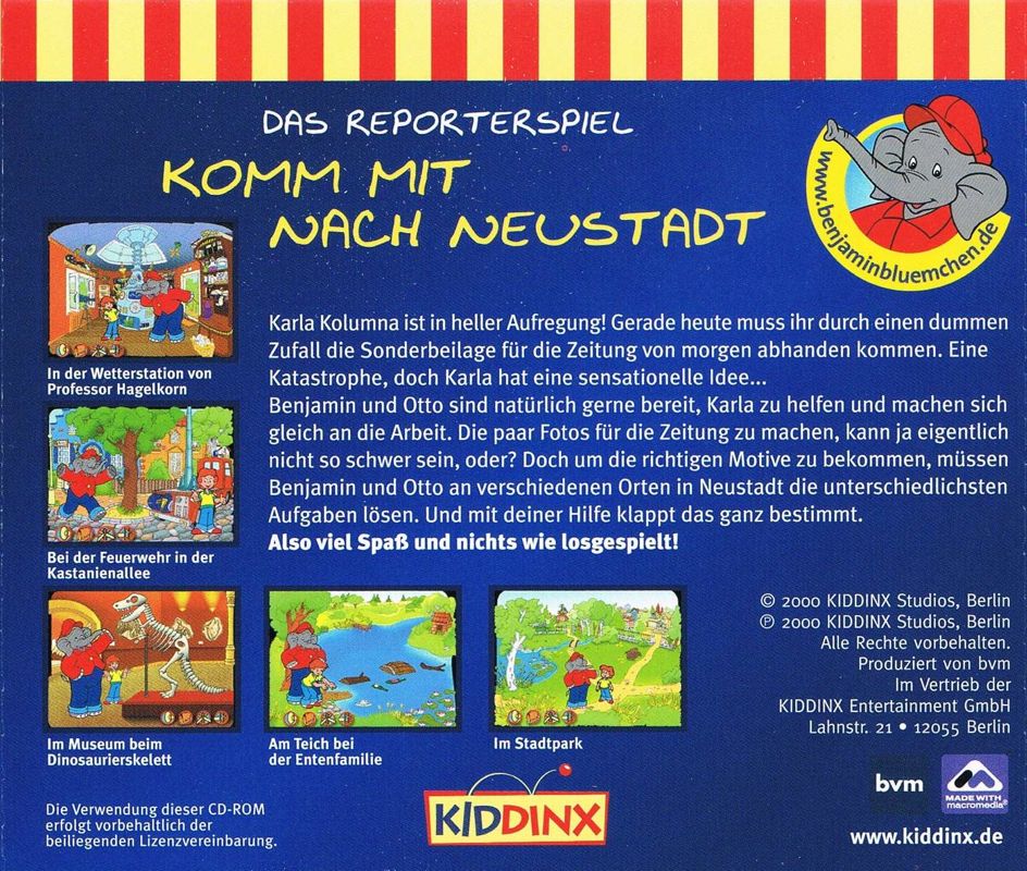 Other for Benjamin Blümchen: Das Reporterspiel (Macintosh and Windows): Jewel Case - Back