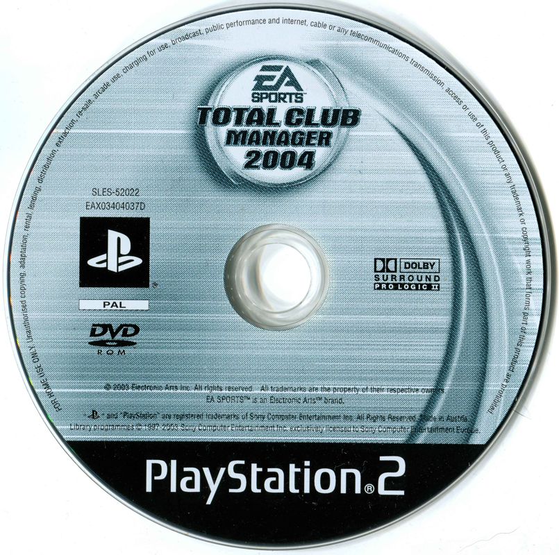 Media for Total Club Manager 2004 (PlayStation 2)