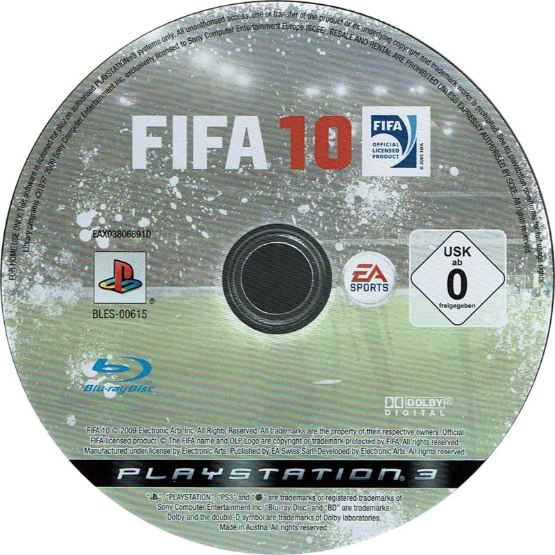 Media for FIFA Soccer 10 (PlayStation 3)